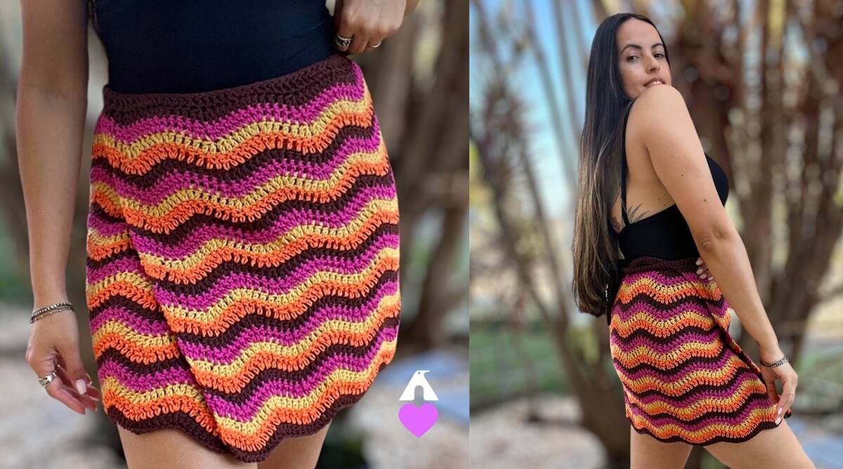 Saia de Crochê Chevron: Um Projeto Lindo e Elegante!