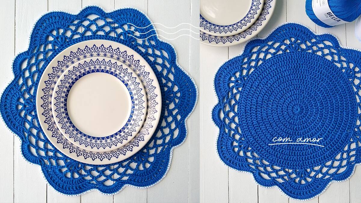 Sousplat de Crochê Indigo: Um Modelo Único e Elegante!