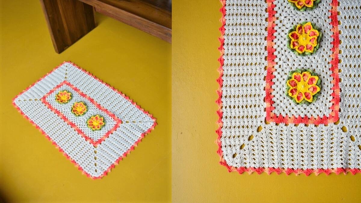 Tapete Retangular de Crochê: Um Modelo Lindo e Charmoso!