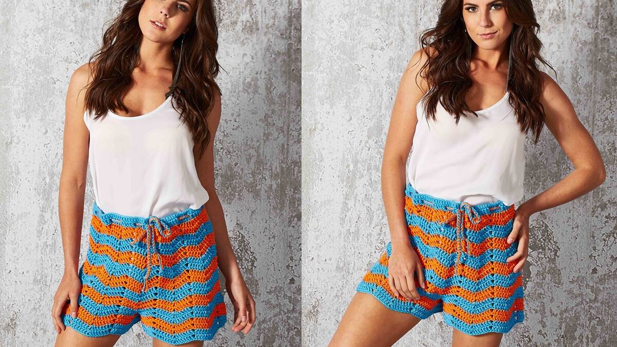 Short em Crochê Chevron: Uma Peça Linda para o Verão!