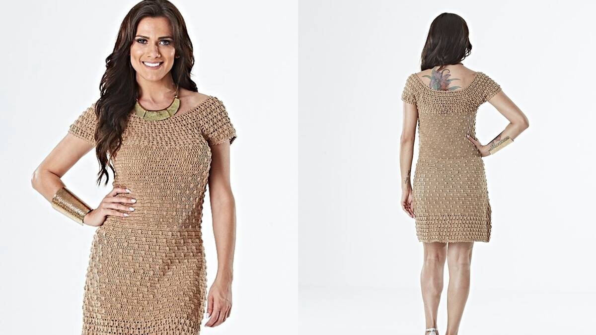Vestido de Crochê Bege: Um Modelo Lindo e Elegante!