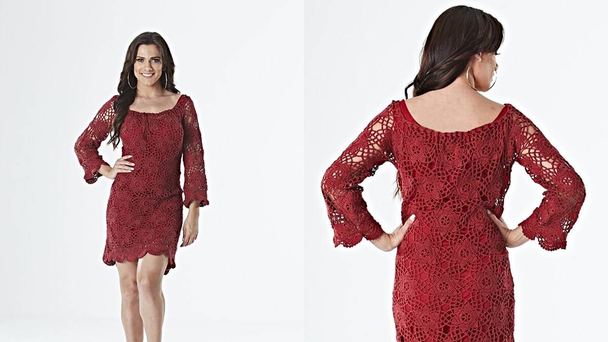 Vestido de Crochê Marsala: Elegância para Qualquer Ocasião!
