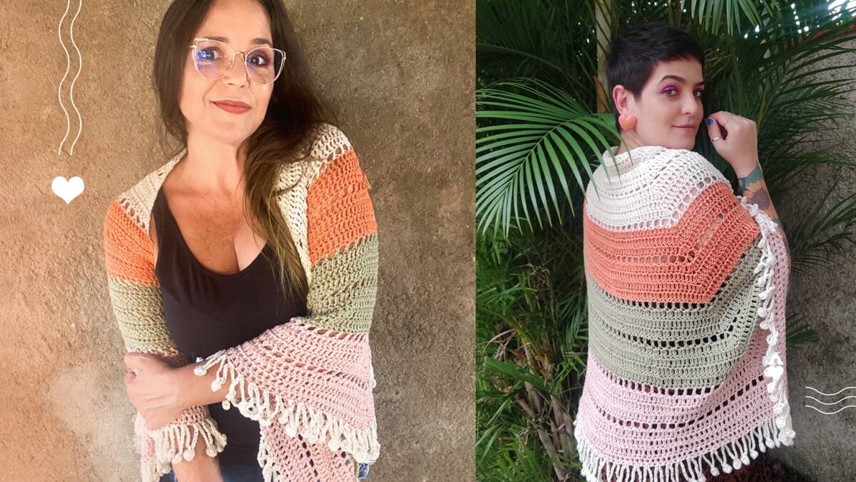 Xale de Crochê Greta: Um Modelo Lindo e Aconchegante!