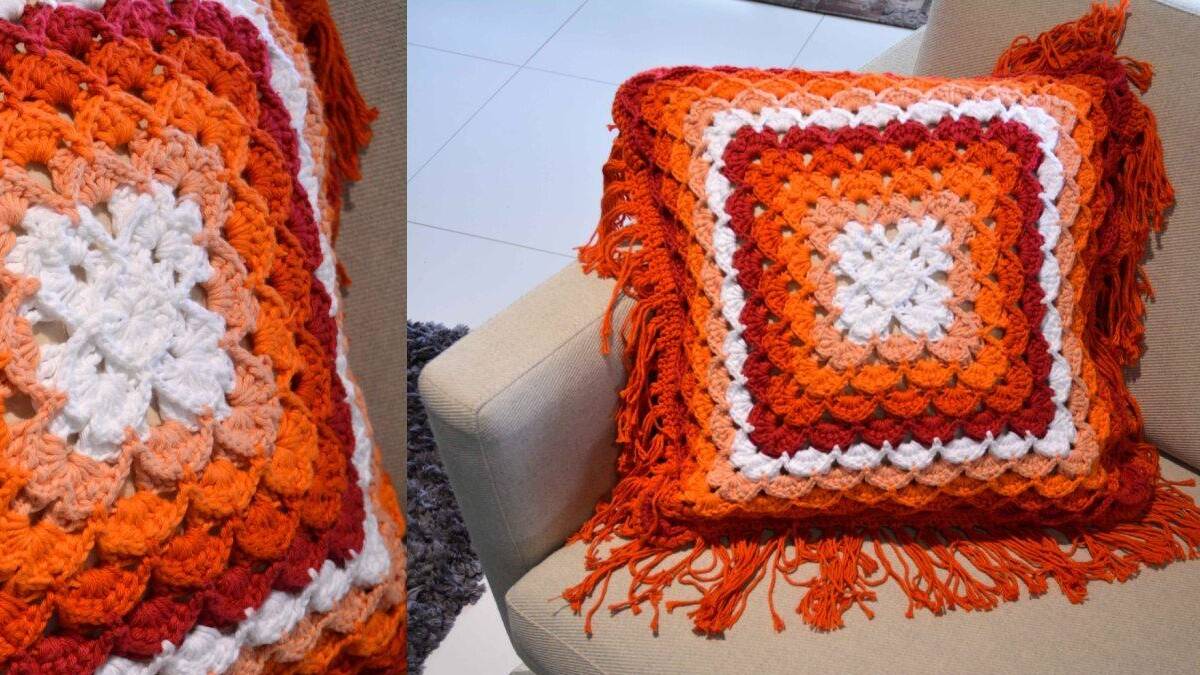 Almofada de Crochê Escamas: Aprenda a Fazer a Sua!