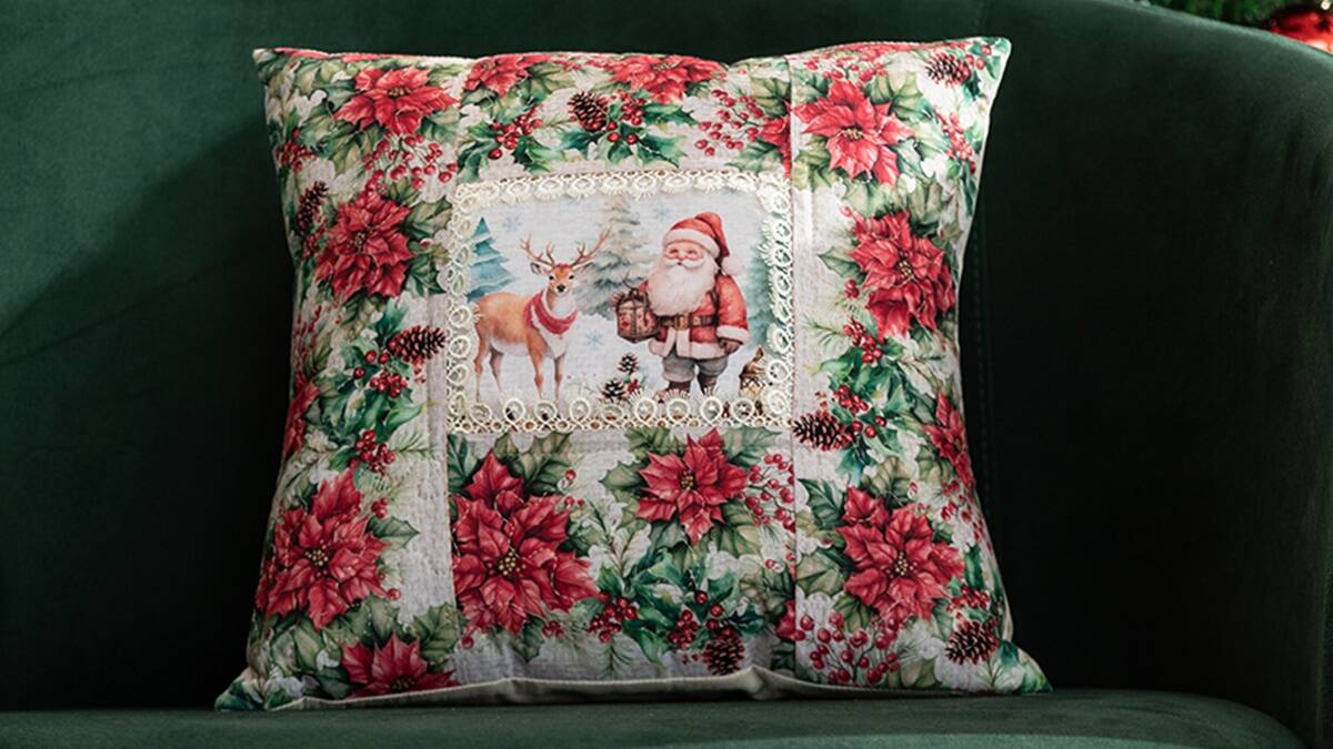 Almofada em Patchwork Papai Noel: Como Fazer a Sua?
