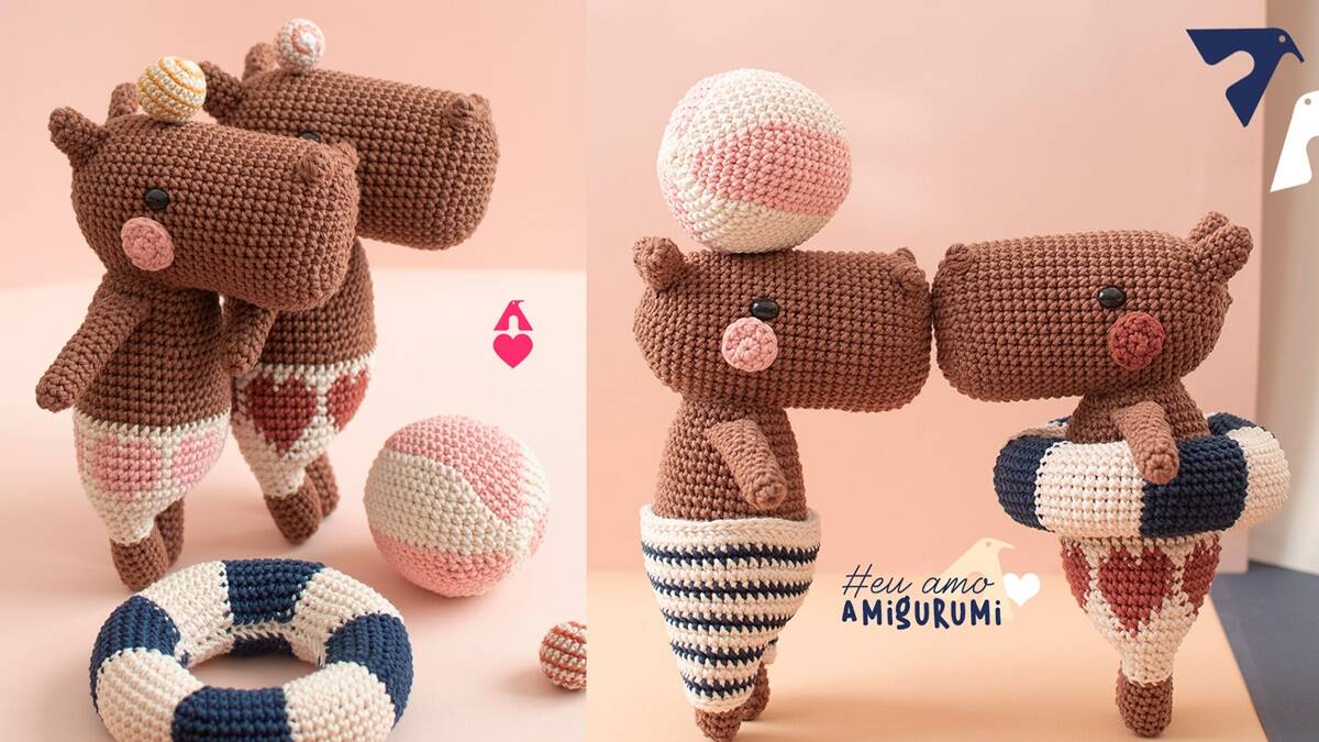 Amigurumi de Capivara: Um Lindo Casal de Capivaras!