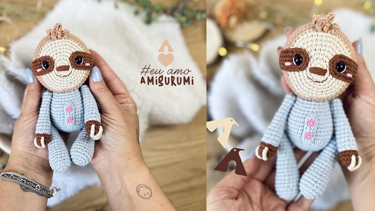 Amigurumi de Bicho Preguiça: Encante com o Modelo!
