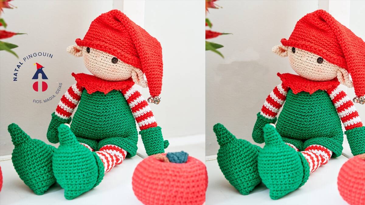Amigurumi do Elfo Natalino: Decore Sua Casa Para o Natal!