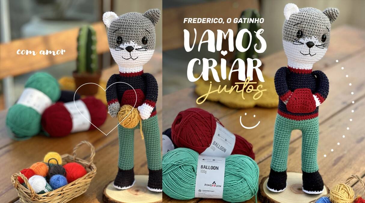 Amigurumi do Frederico, O Gatinho: Adicione-o a Sua Coleção!