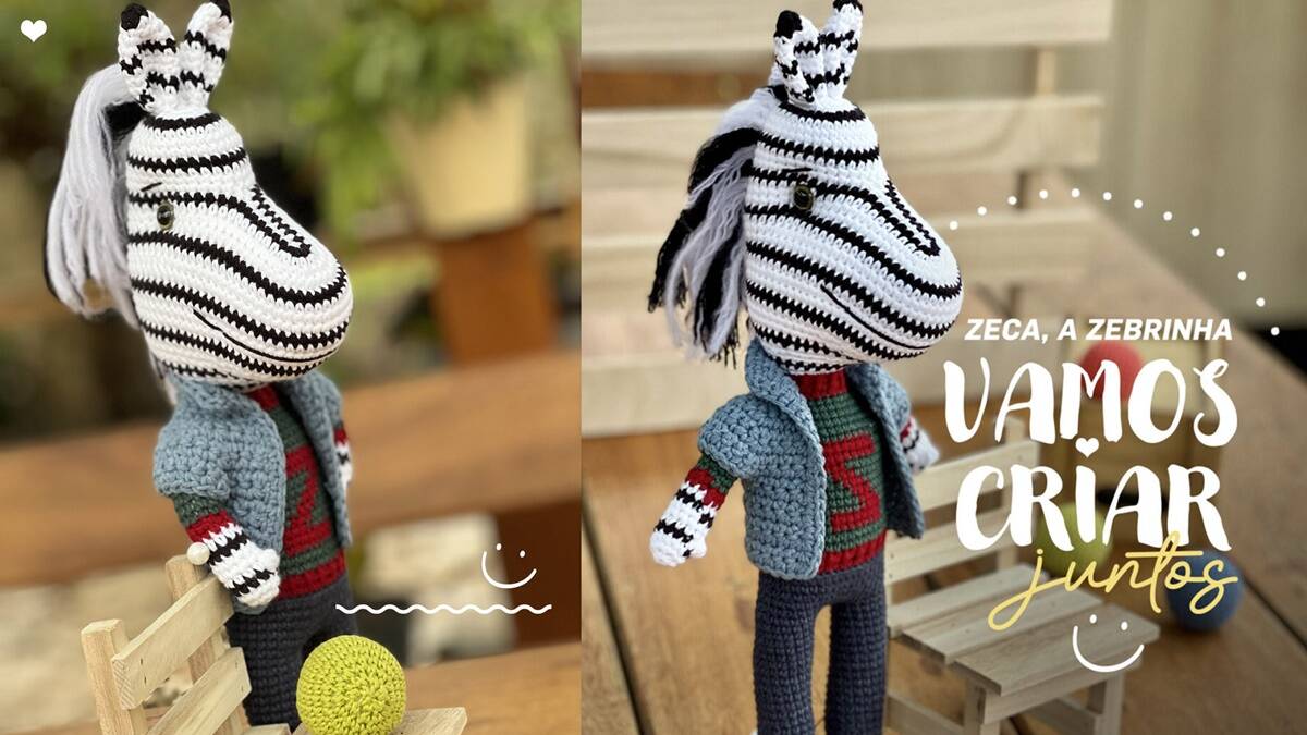 Amigurumi da Zebra Zeca: Aprenda a Fazer Esse Personagem!
