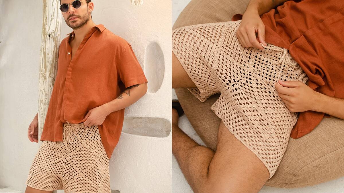 Bermuda de Crochê Amêndoa: Uma Peça Linda para o Verão!