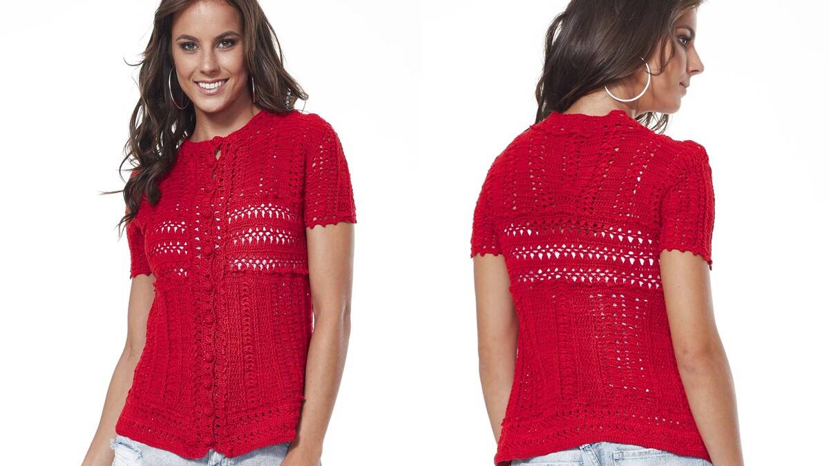Blusa em Crochê Vermelho: Um Modelo Lindo com Guia Completo!