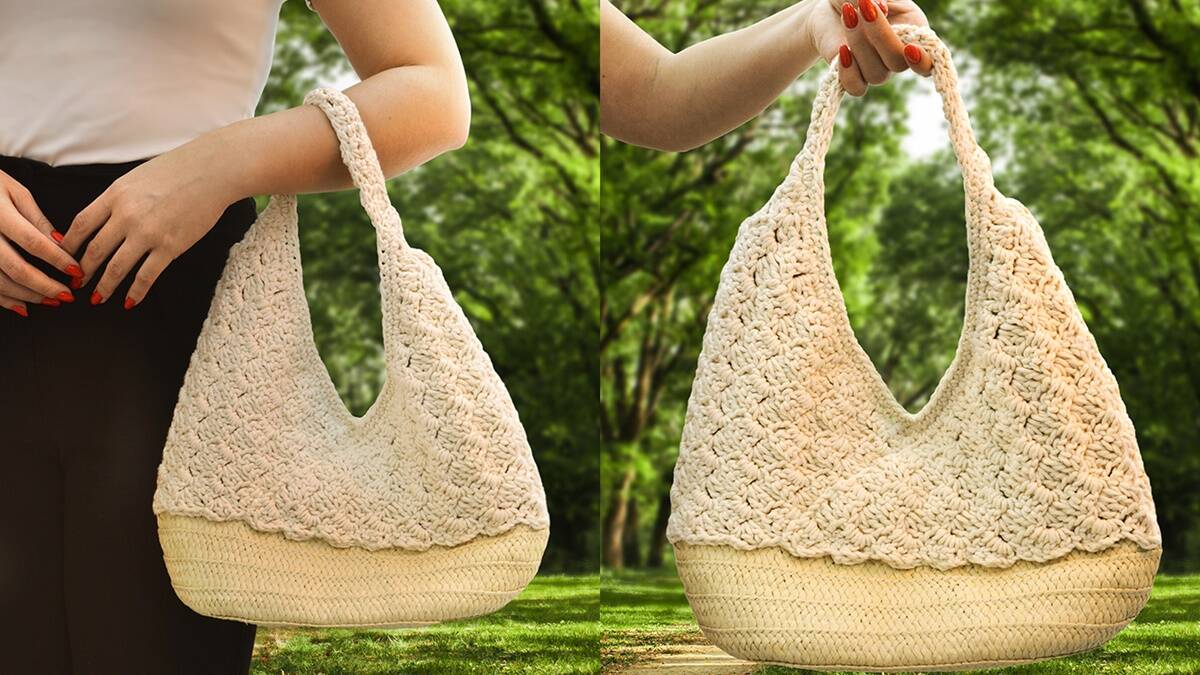 Bolsa de Crochê Natural: Estilo e Praticidade com Toque Artesanal!
