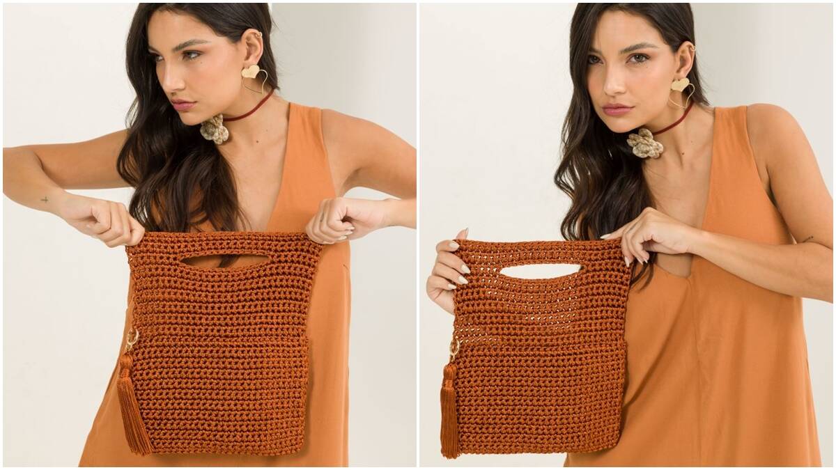 Bolsa de Crochê Rafaela: Peça Linda e Leve para o Dia a Dia!