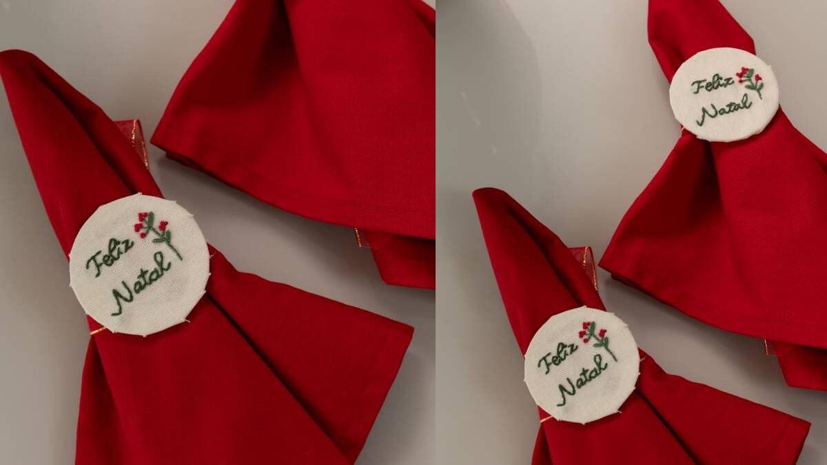 Bordado Livre para Porta Guardanapo de Natal: Guia Completo!
