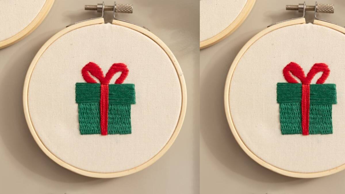 Bordado Livre Presente de Natal: Aprenda a Fazer esse Projeto!