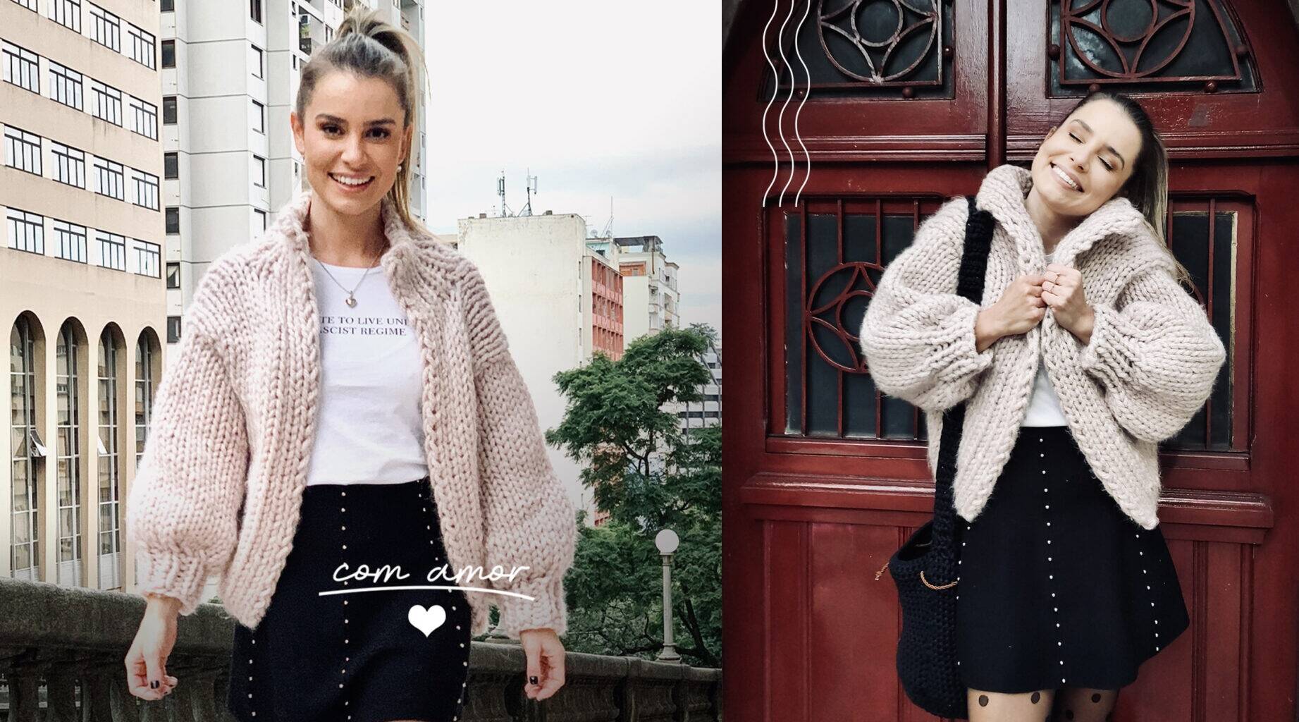 Cardigã de Tricô Oversized: Uma Peça Linda e Atemporal!