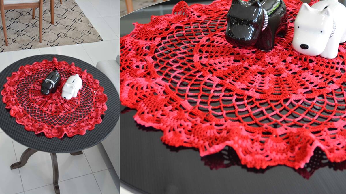 Centro de Mesa em Crochê Frutas Vermelhas: Guia Completo!