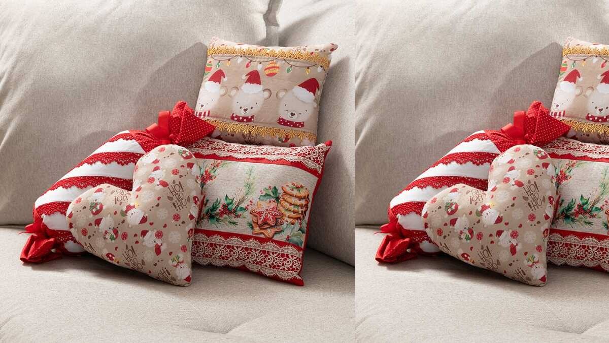 Almofadas em Patchwork: Um Conjunto Natalino para Você!