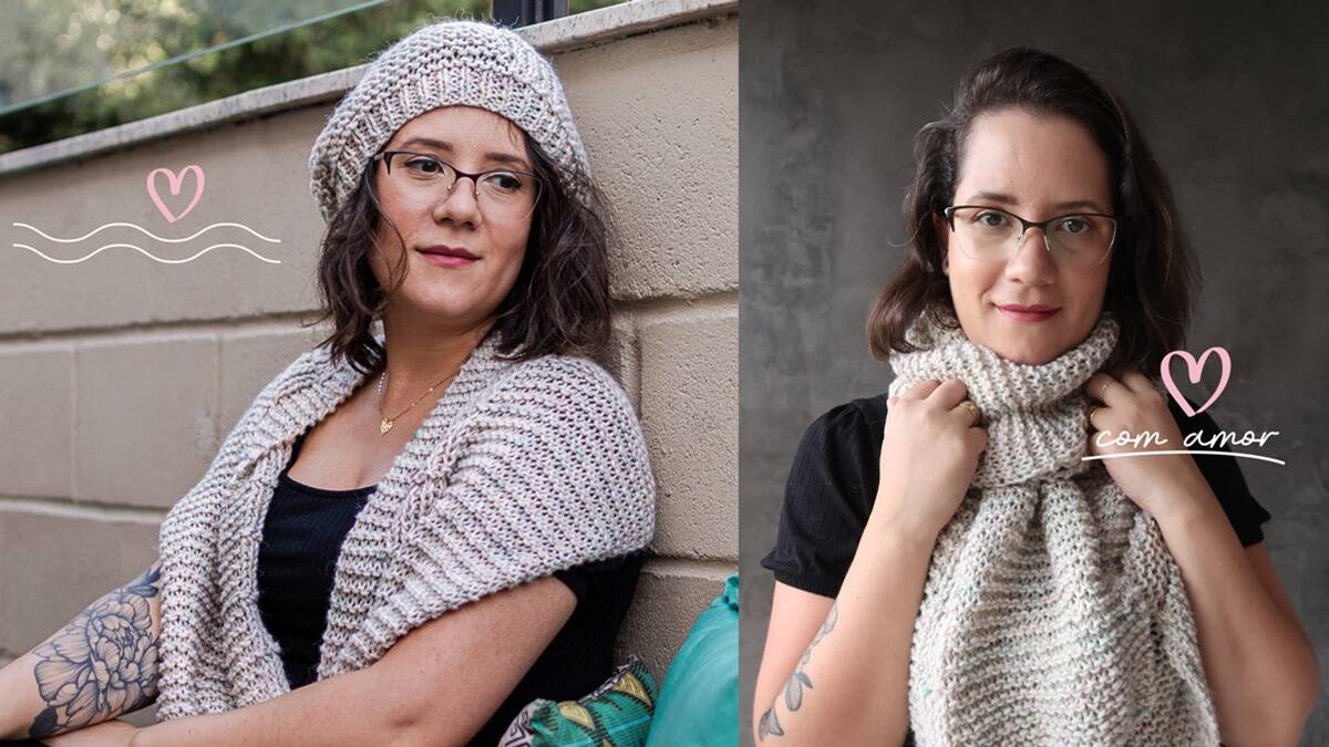 Conjunto de Tricô: Aprenda a Fazer um Lindo Gorro e Cachecol!