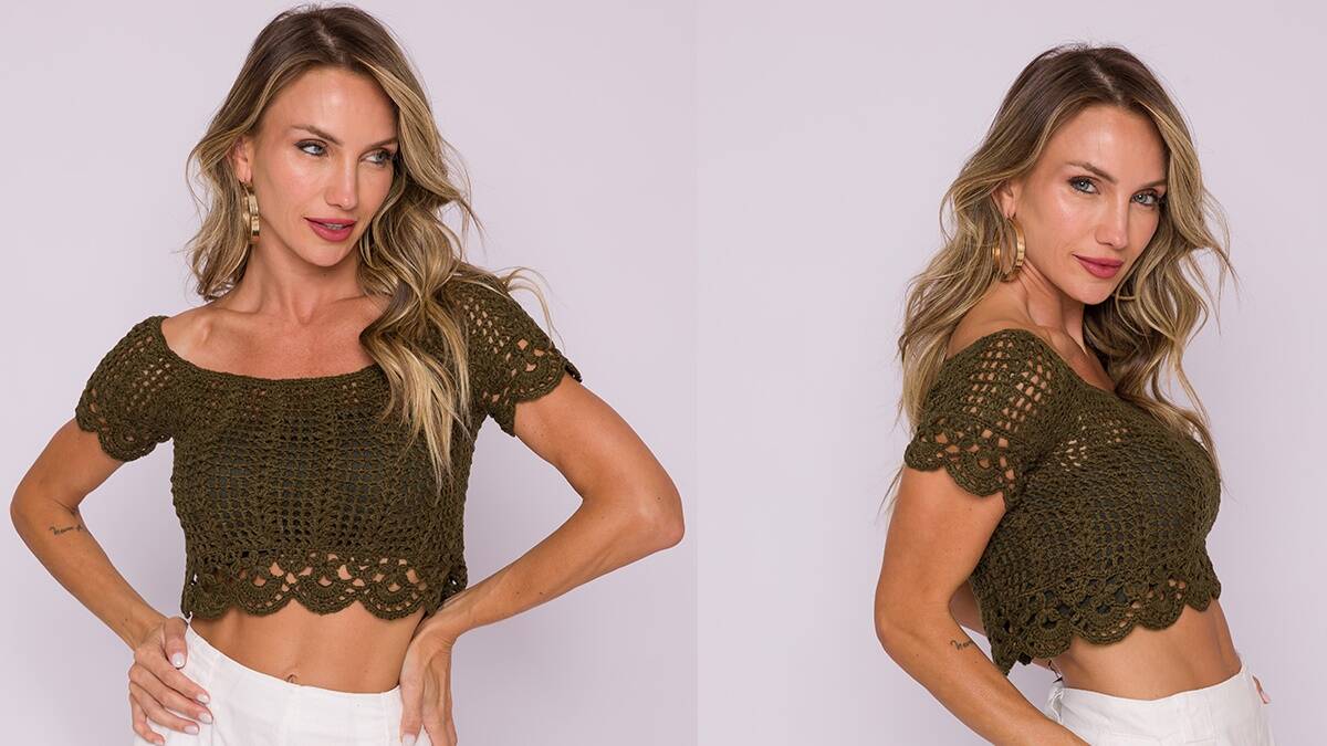 Cropped de Crochê Maria: Elegância e Sofisticação Artesanal
