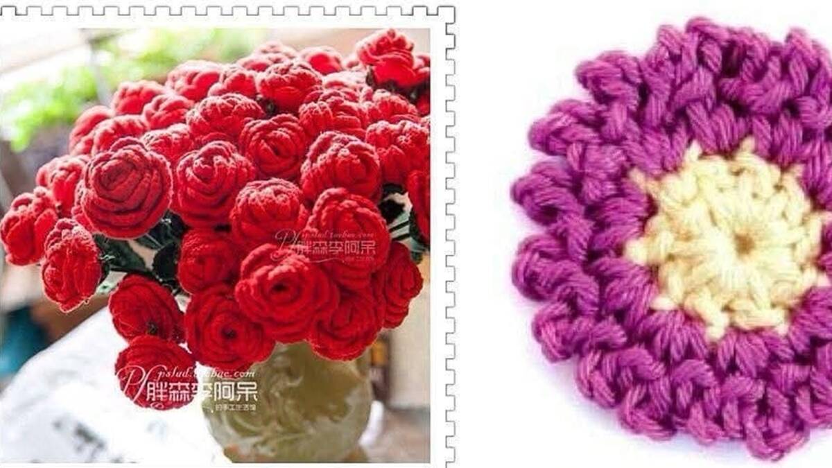 Flores em Crochê para Aplicação: Use as Flores em Qualquer Projeto!