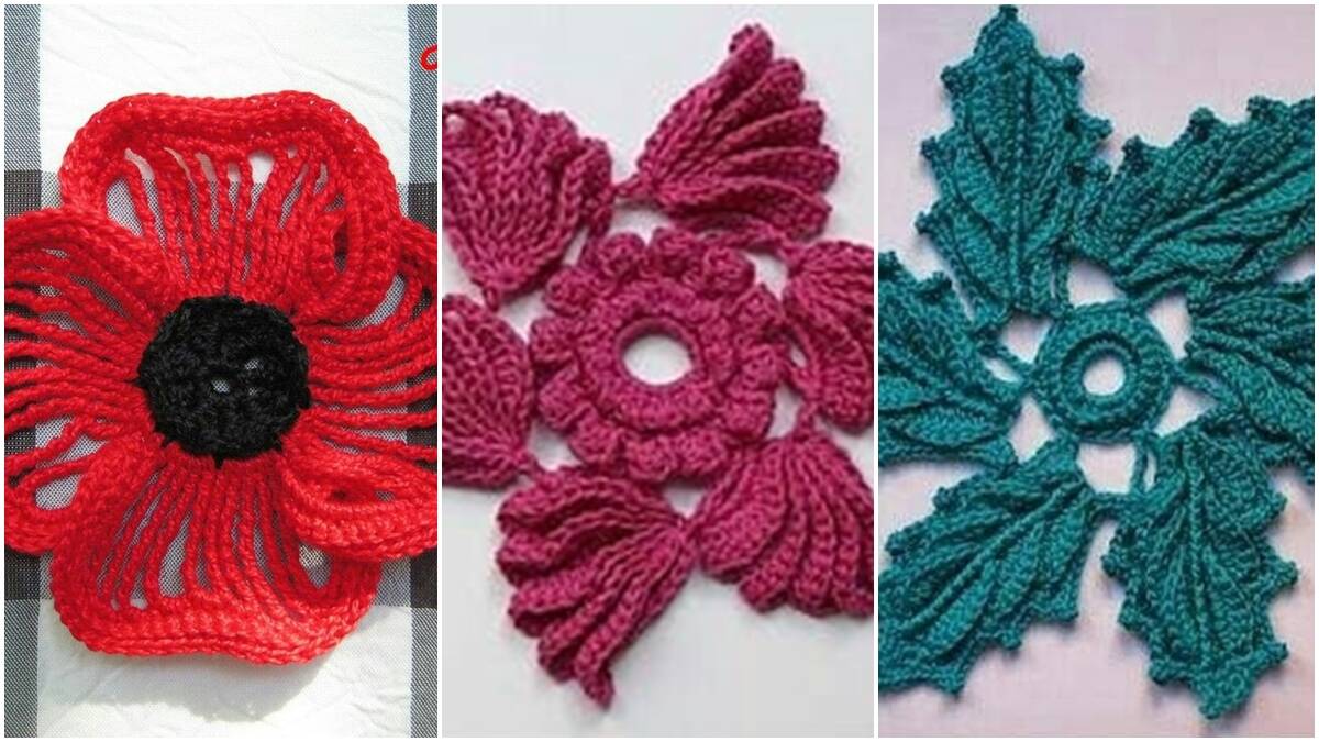 Flores de Crochê para Aplicação: Use em Seus Projetos de Crochê!