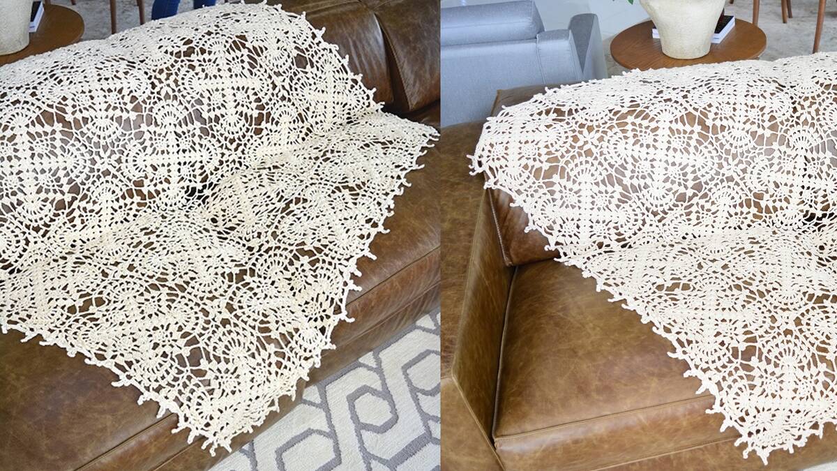 Manta de Crochê Natural: Um Modelo Com Charme Sem Igual!