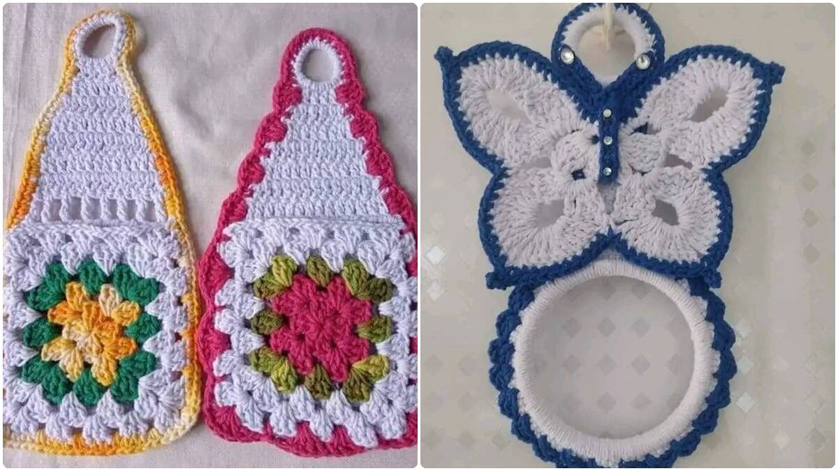 Crochê Criativo: 26 Porta Panos de Prato e Porta Papel Higiênico para Seu Lar