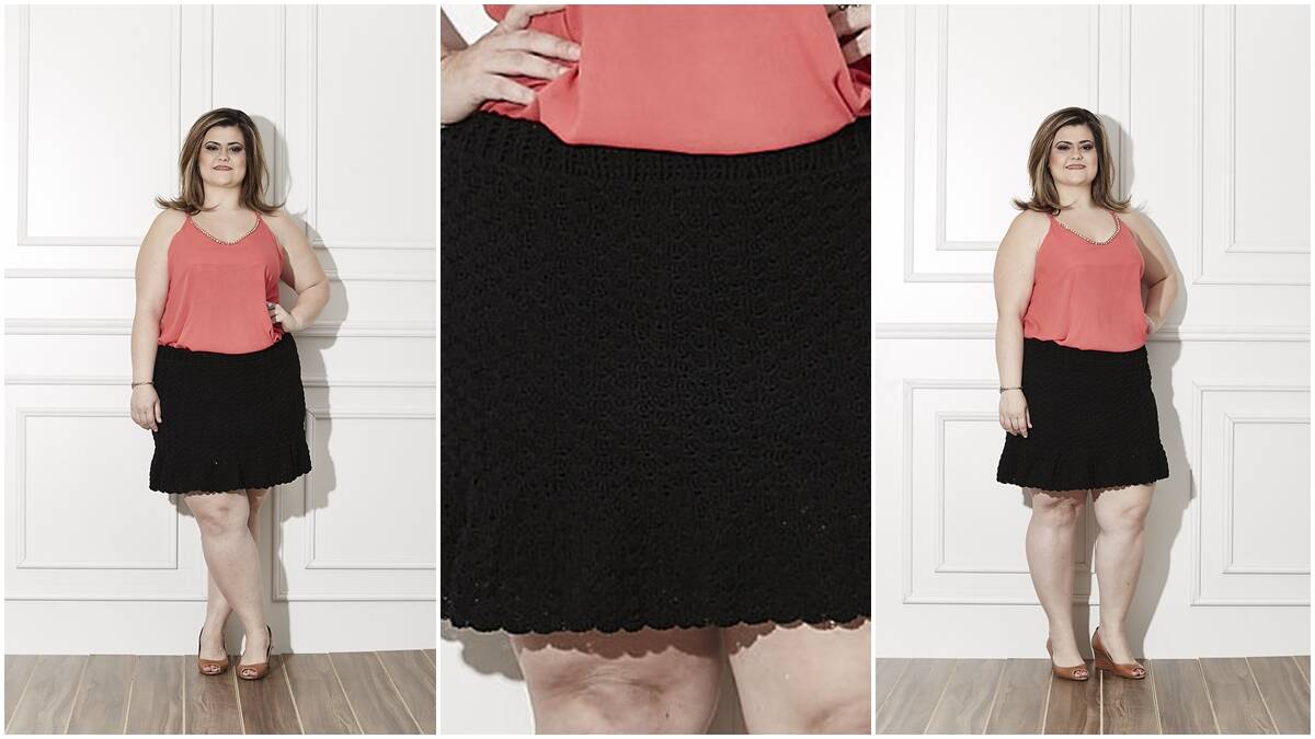 Saia de Crochê Preta – Plus Size: Peça Linda e Elegante!