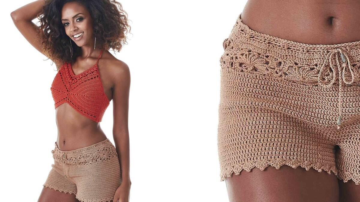 Short de Crochê Castanha: Guia Completo com Gráficos!
