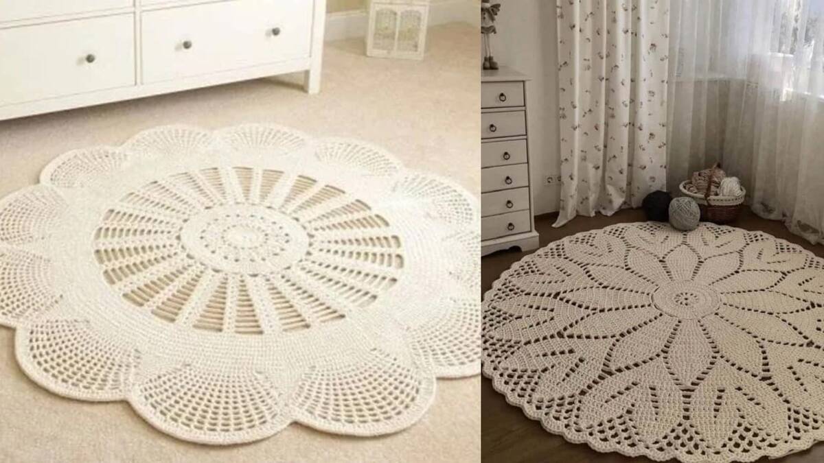 Use Esses Lindos Tapetes de Crochê na Decoração da Sua Casa!
