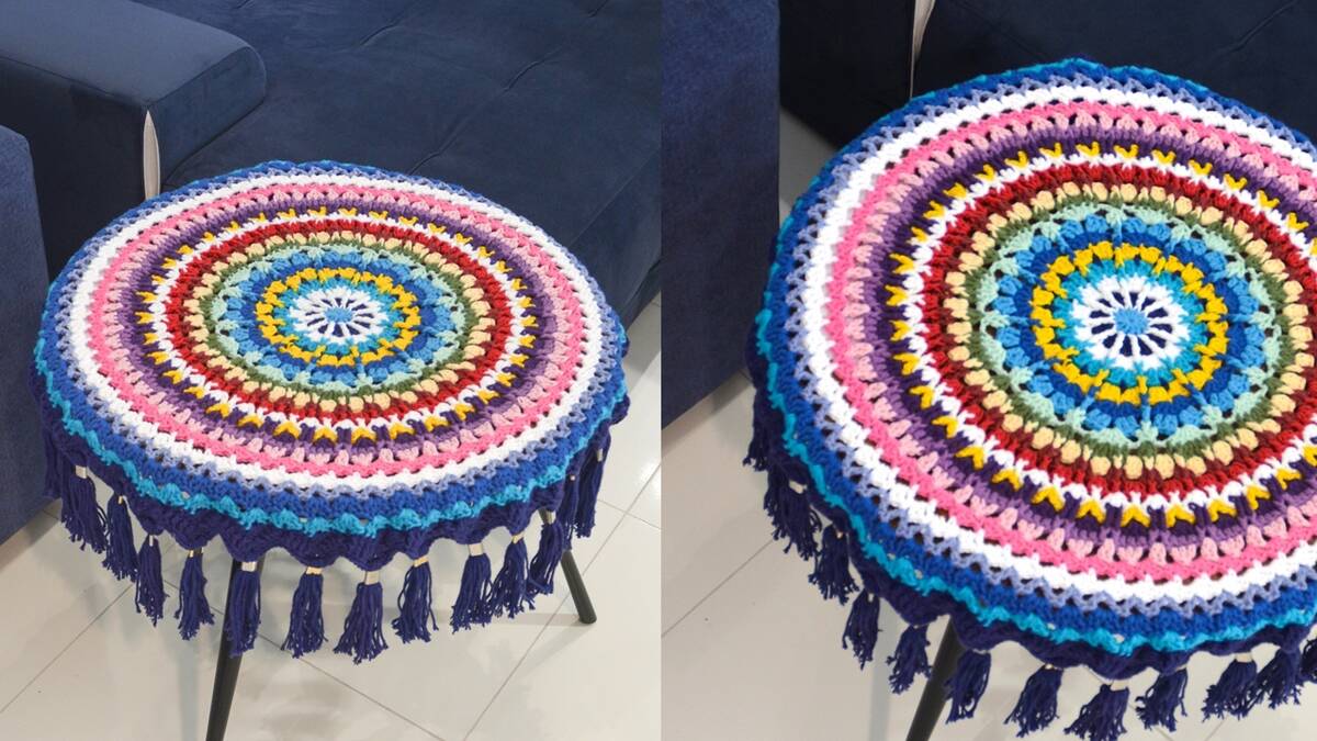 Toalha de Crochê Mix de Cores: Decoração Criativa para Você!