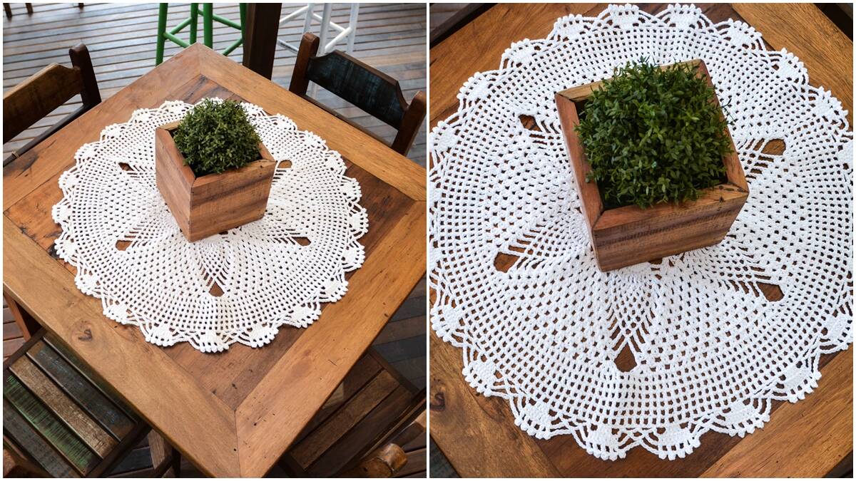 Toalha de Mesa em Crochê Encanto: Peça Linda e Elegante!