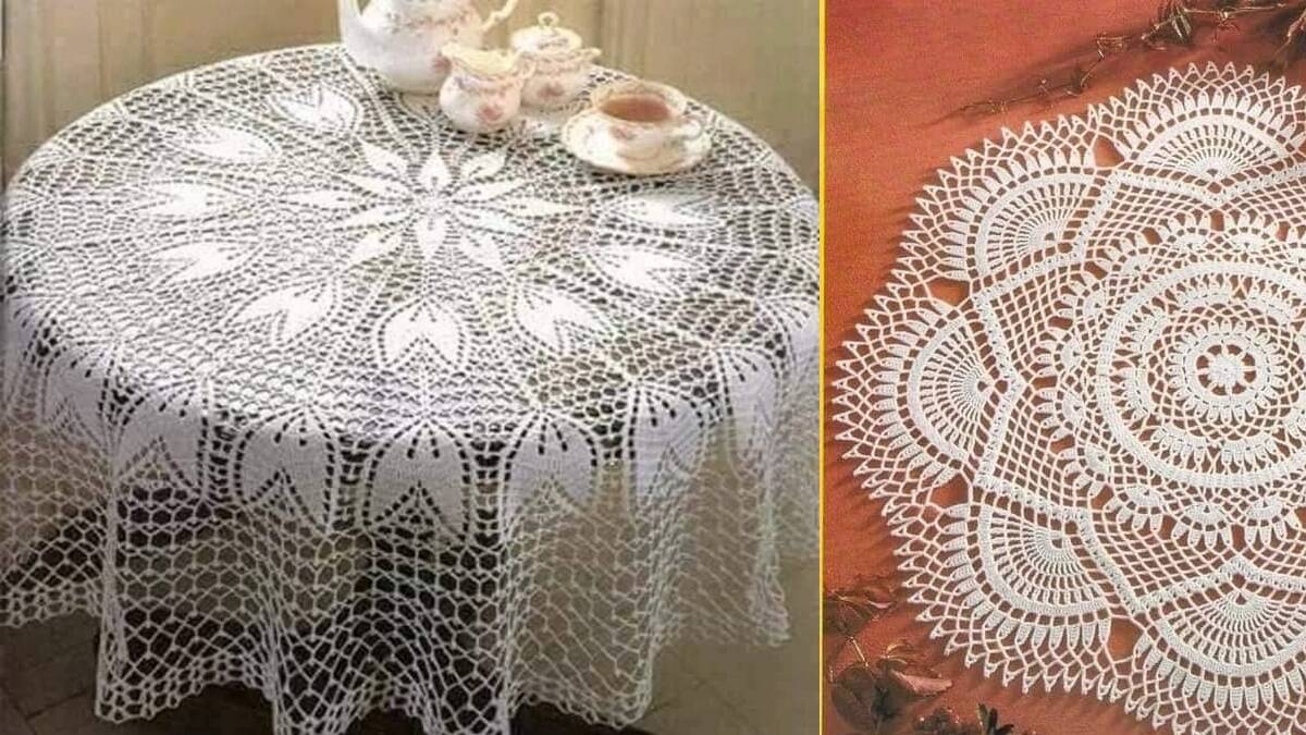 Toalhas de Mesa em Crochê: Peças 27 Lindas e Charmosas Com Gráficos!