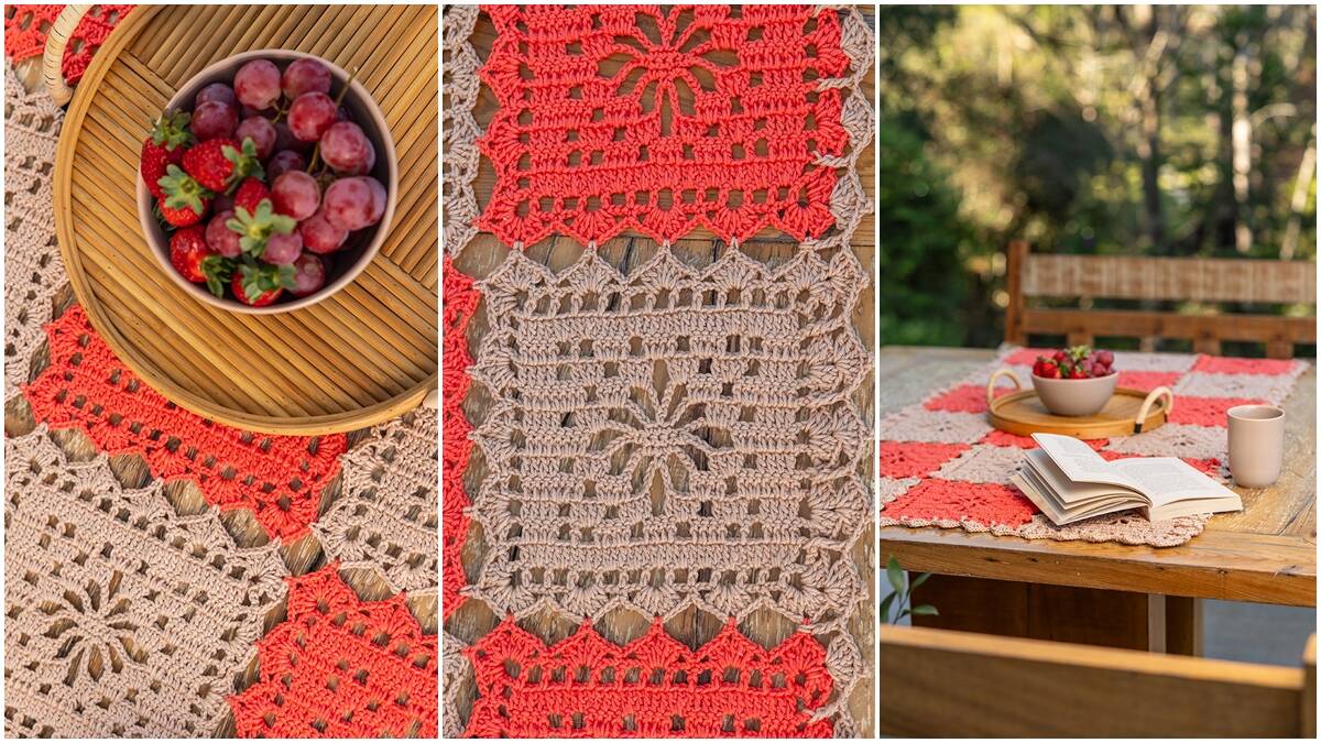 Trilho de Mesa em Crochê “Lar”: Uma Peça Linda e Aconchegante!