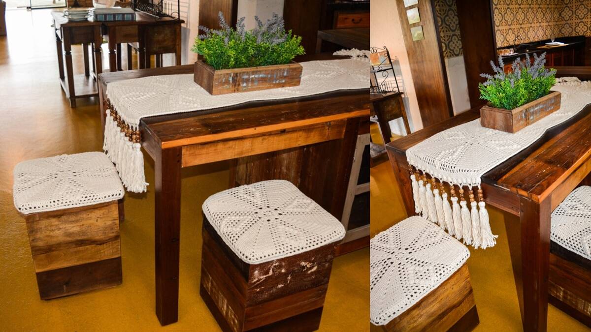 Trilho e Almofadas de Cadeira em Crochê: Mais Conforto em Casa!