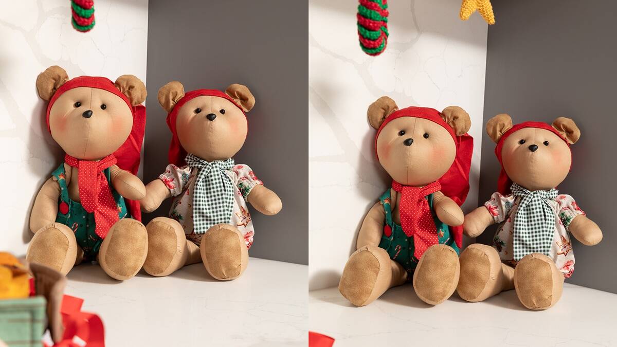 Ursos de Patchwork: Aprenda a Fazer Pedro e Sabrina!