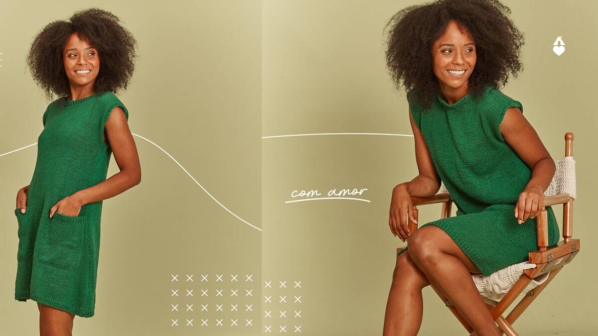 Vestido de Tricô Verde: Um Modelo Lindo e Chamativo!