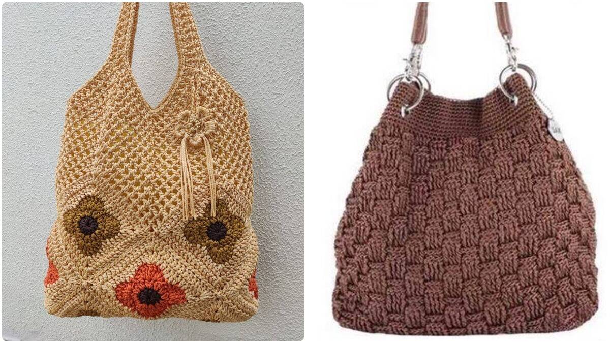 Explore Diferentes Bolsas de Crochê com Gráficos e Faça as Suas!