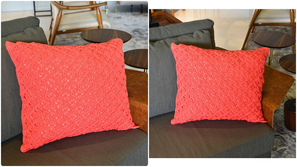 Almofada de Crochê Coral: Crie Sua Linda Decoração!