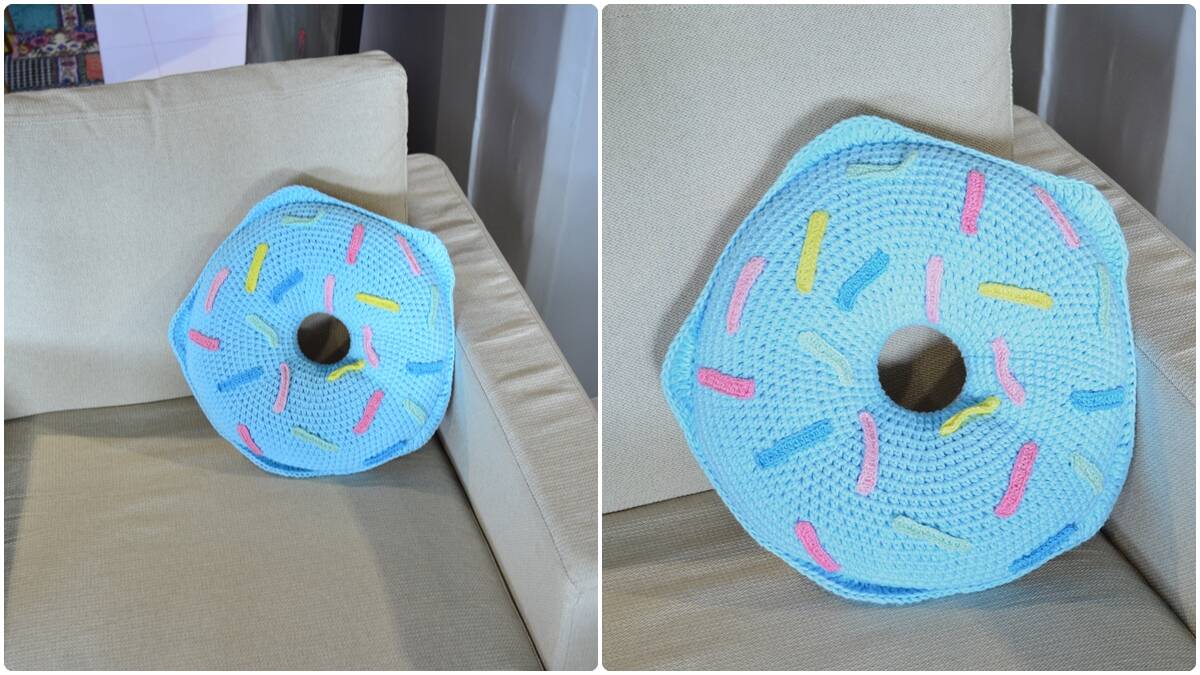 Almofada de Crochê Donuts: Peça Fofa e Especial!
