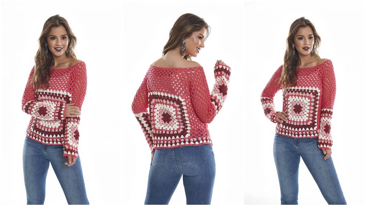 Blusa de Crochê Square Amora: Aprenda a Fazer a Sua!