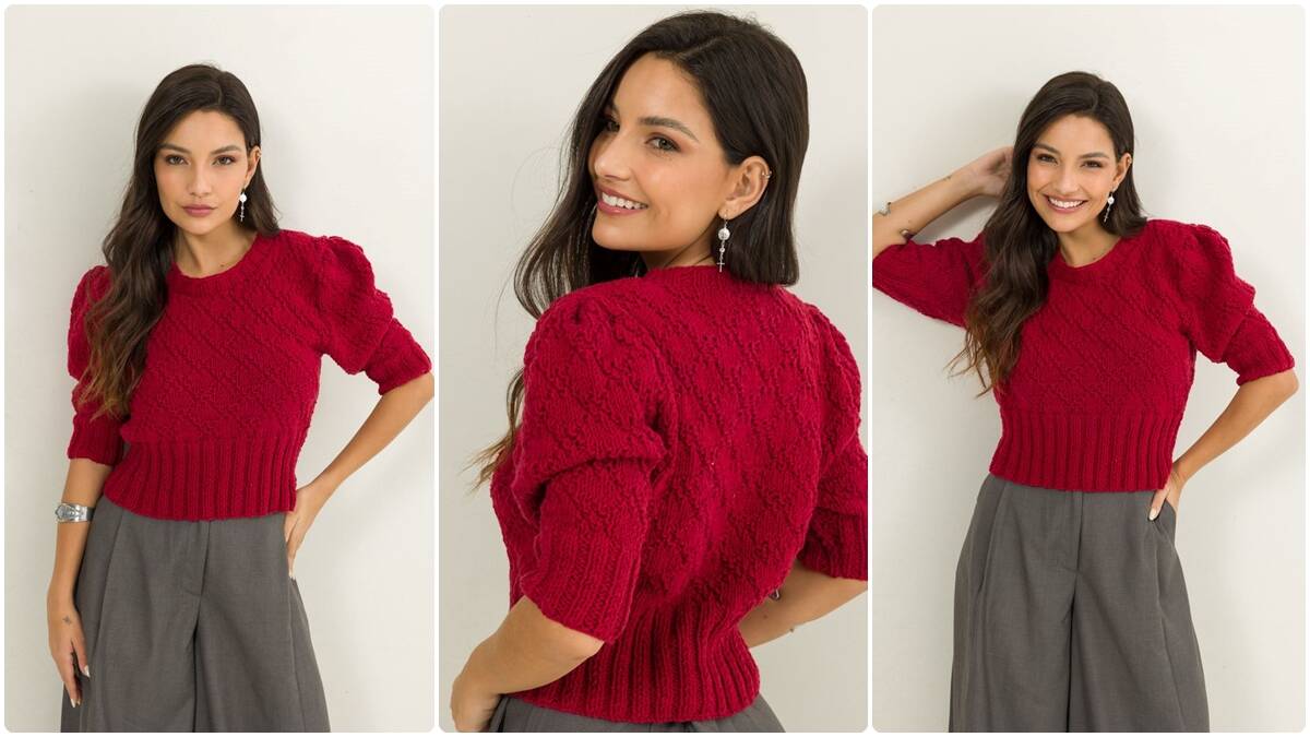 Blusa de Tricô Romance: Uma Peça Linda e Cheia de Amor!