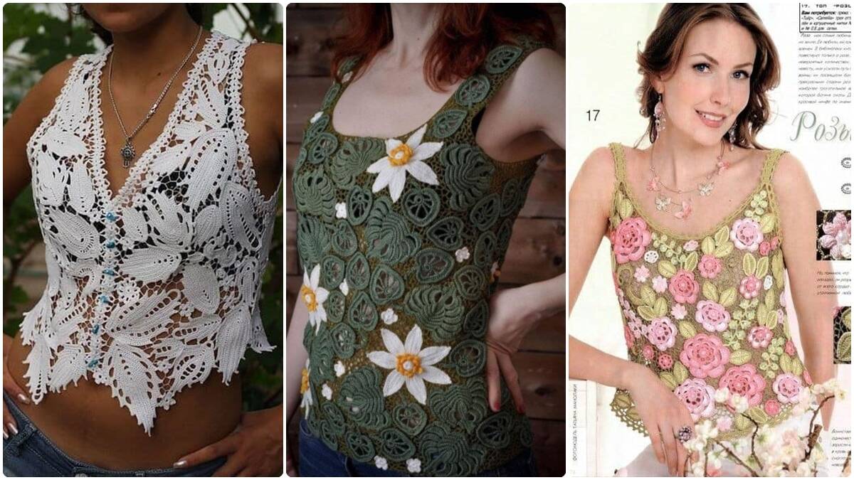 Blusas de Crochê Irlandês: Peças Encantadoras e Charmosas!