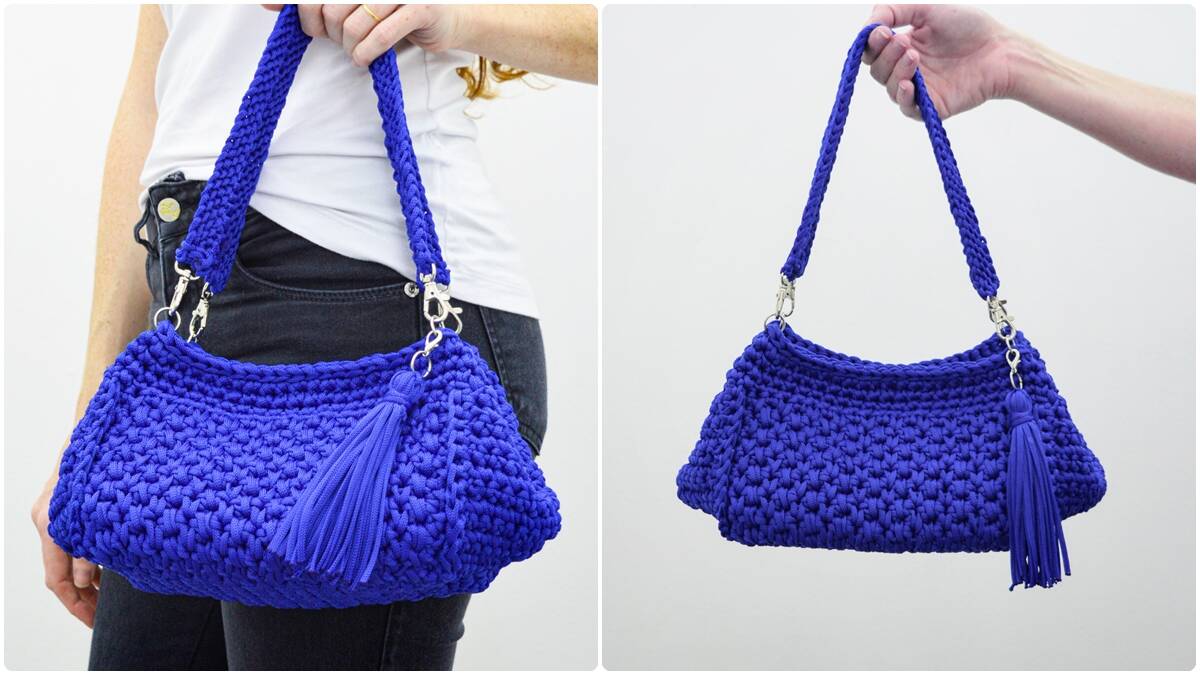 Bolsa de Crochê Náutico Bic: Uma Cor Linda e Estilosa!