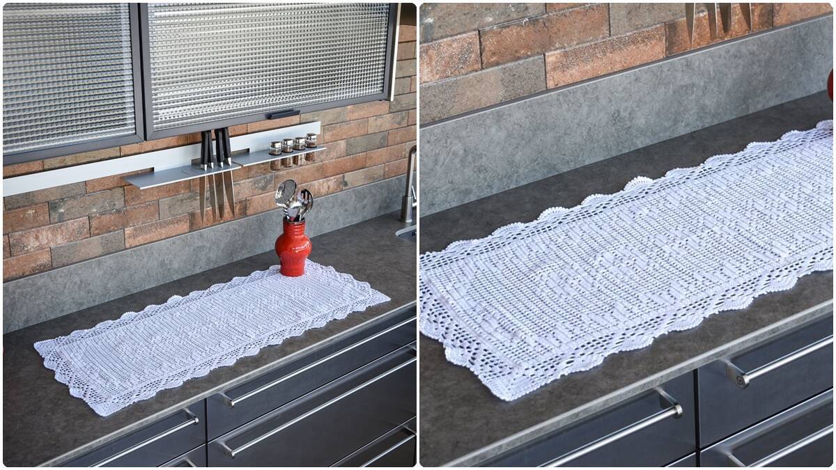 Caminho de Mesa em Crochê Filé: Uma Peça Simples e Linda!