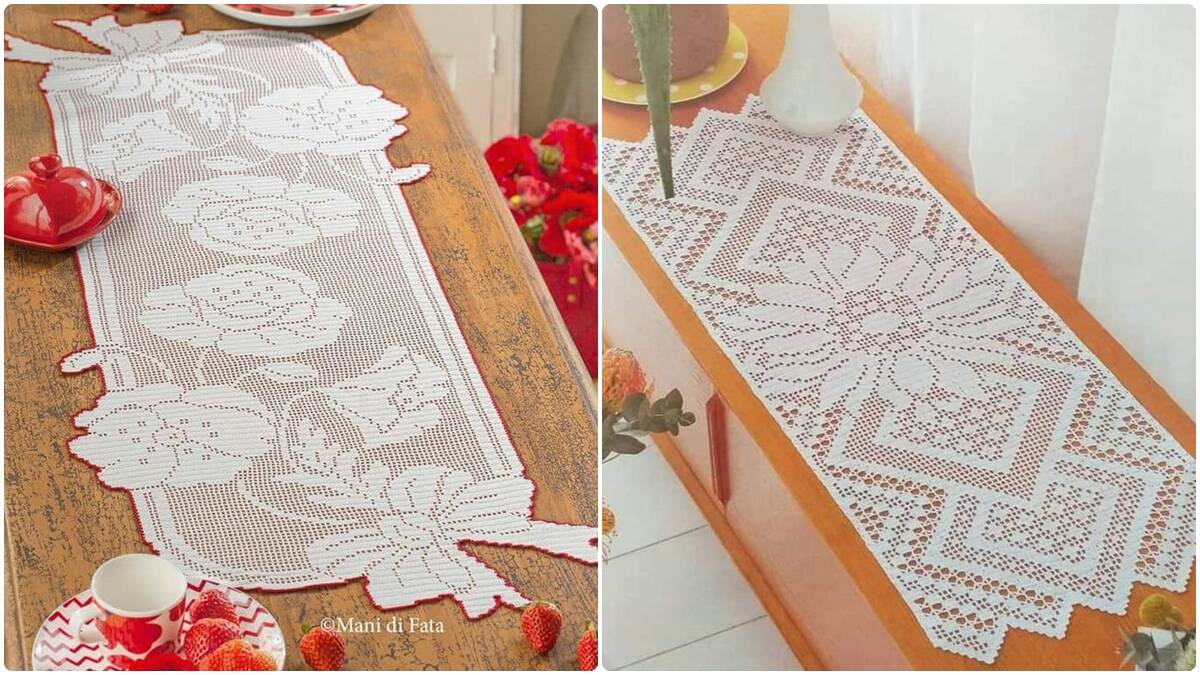 Caminhos de Mesa em Crochê: Toque Artesanal Feito Por Você!