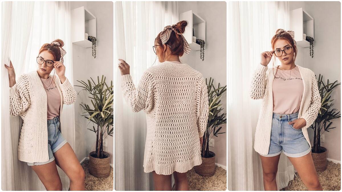 Cardigã de Crochê Barroco: Mais Elegância no Seu Look!