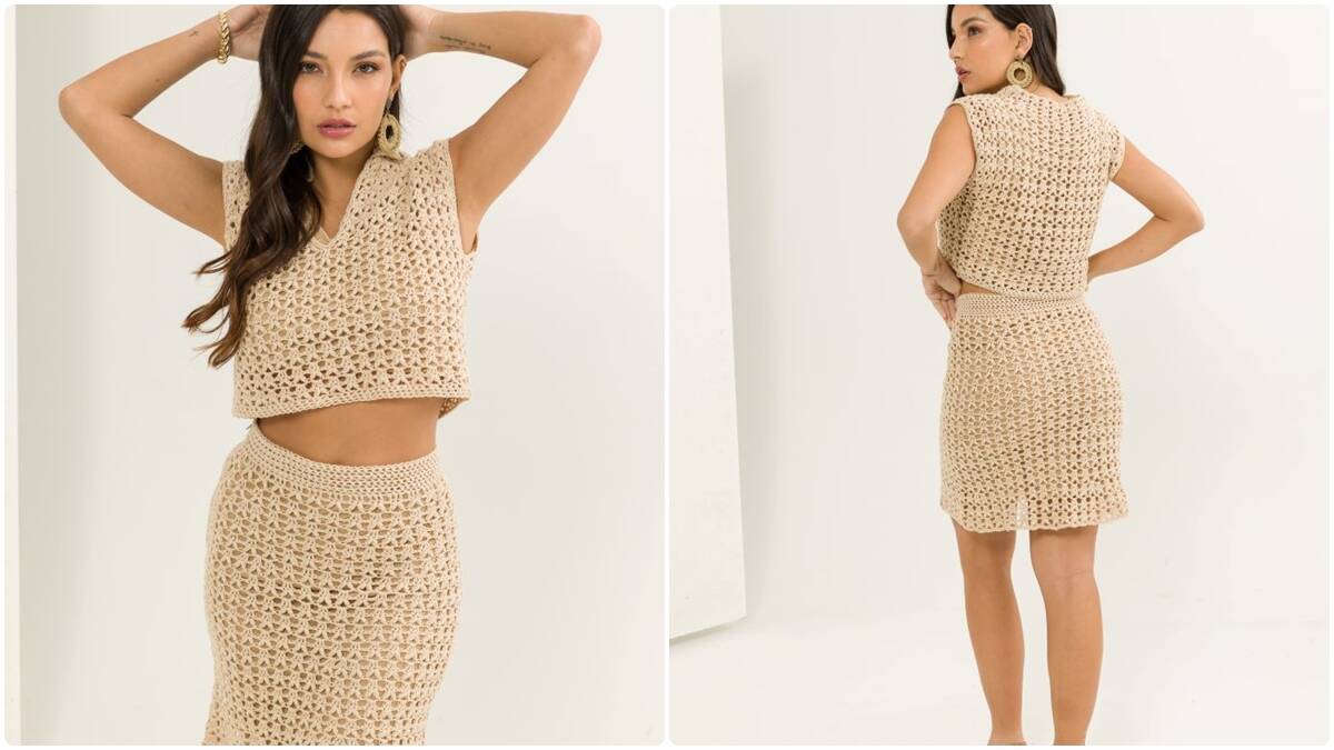 Conjunto de Crochê Baunilha: Um Projeto Lindo e Elegante!